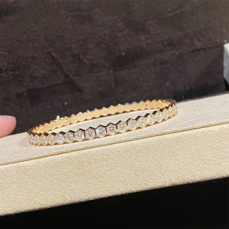 [Luxery]BEE LOVE GOLD BRACELET FULL DIAMOND