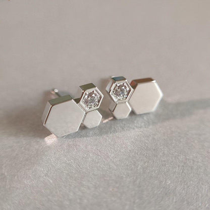 [Luxery]BEE LOVE SILVER DIAMOND EARRINGS