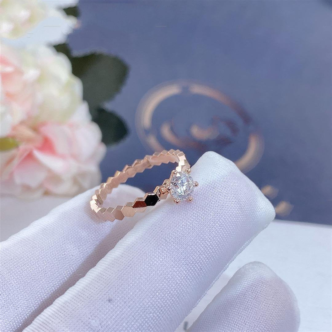 [Luxery]BEE LOVE RING PINK GOLD 1 DIAMOND