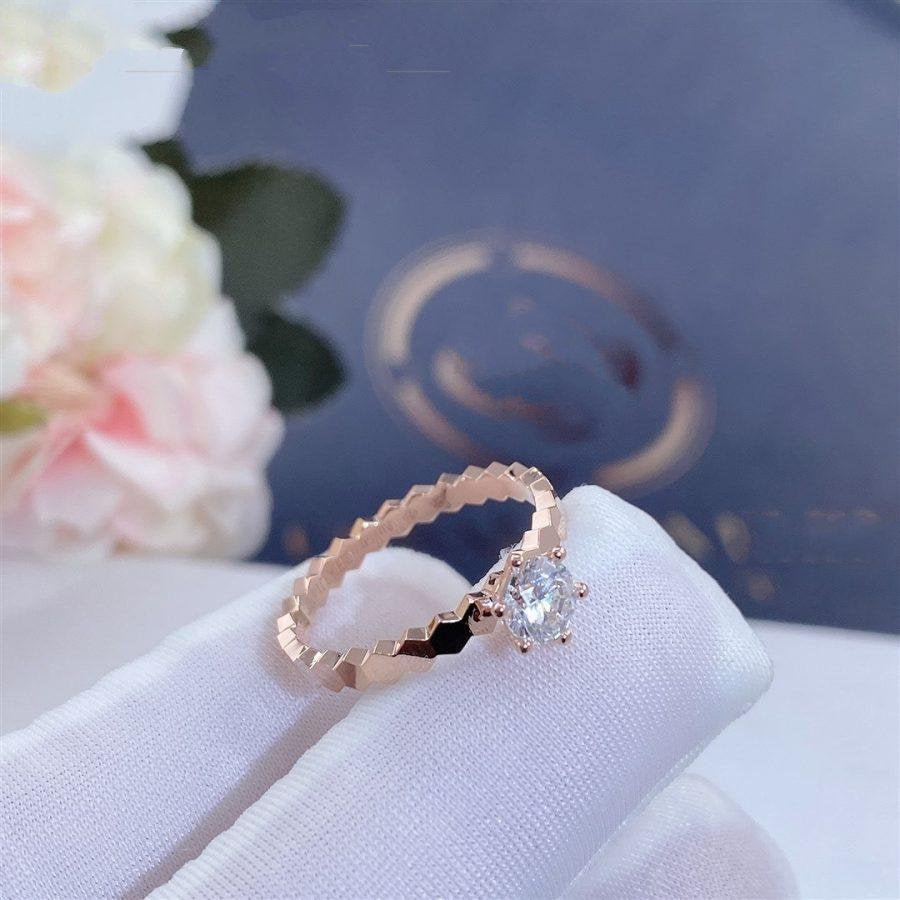 [Luxery]BEE LOVE RING PINK GOLD 1 DIAMOND