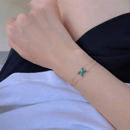 [Luxery]JEUX BRACELET MALACHITE PINK GOLD 1 DIAMOND