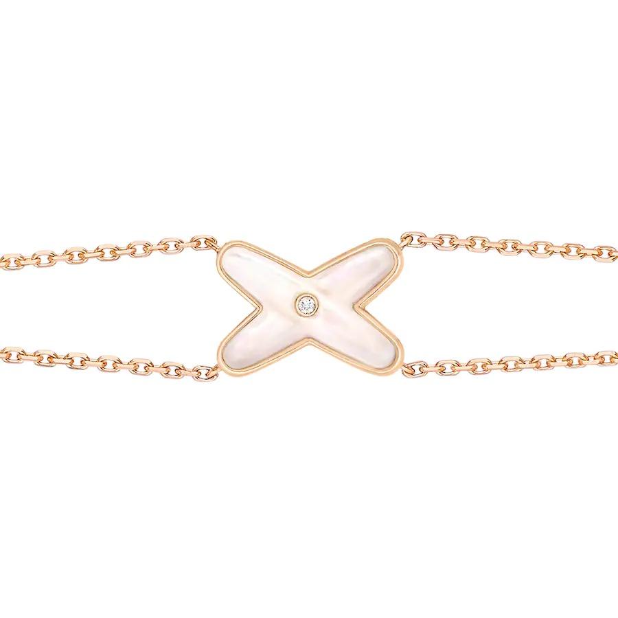 [Luxery]JEUX BRACELET WHITE MOP PINK GOLD 1 DIAMOND