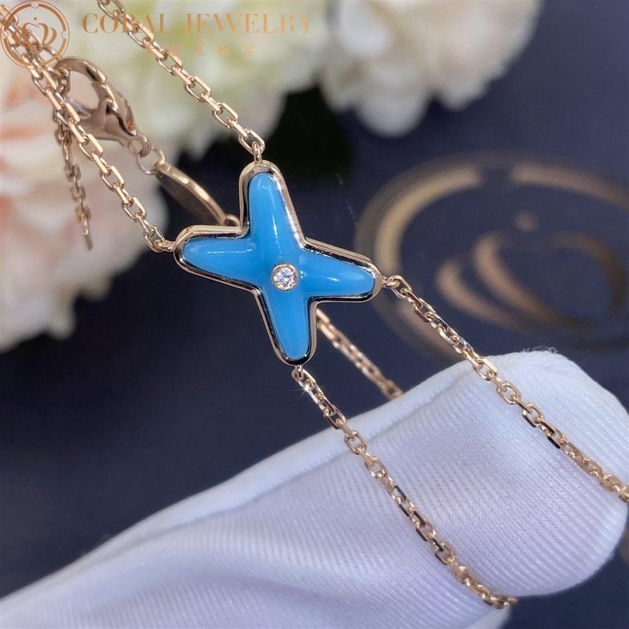 [Luxery]JEUX BRACELET TURQUOISE PINK GOLD 1 DIAMOND