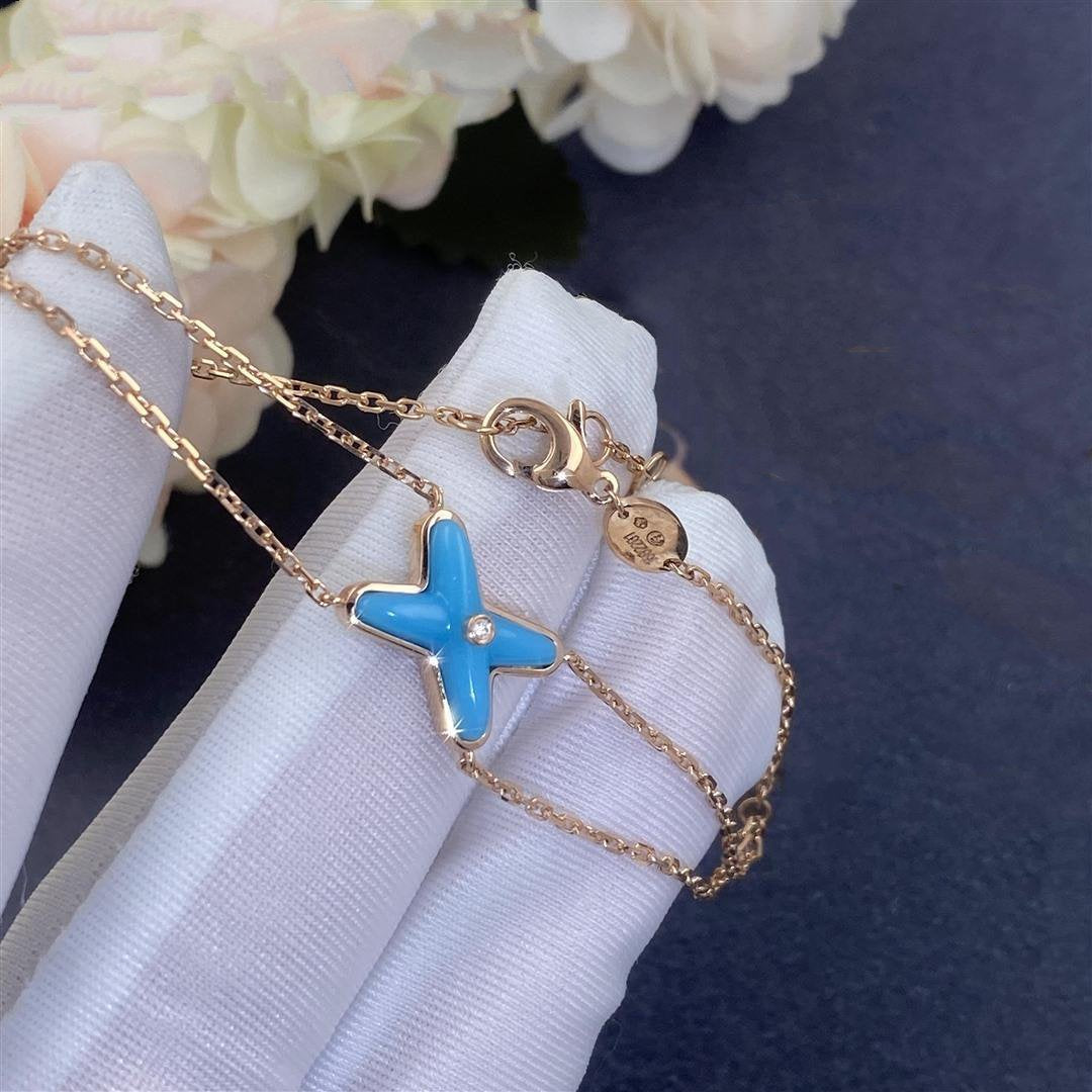 [Luxery]JEUX BRACELET TURQUOISE PINK GOLD 1 DIAMOND