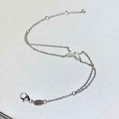 [Luxery]JEUX BRACELET WHITE MOP SILVER 1 DIAMOND