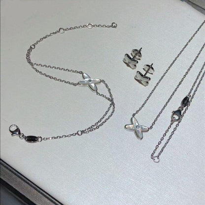 [Luxery]JEUX BRACELET WHITE MOP SILVER 1 DIAMOND