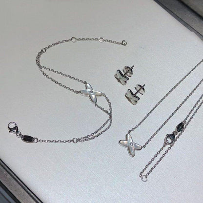 [Luxery]JEUX BRACELET WHITE MOP SILVER 1 DIAMOND