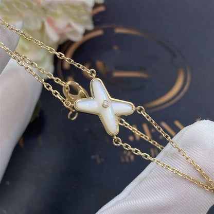 [Luxery]JEUX BRACELET WHITE MOP GOLD 1 DIAMOND
