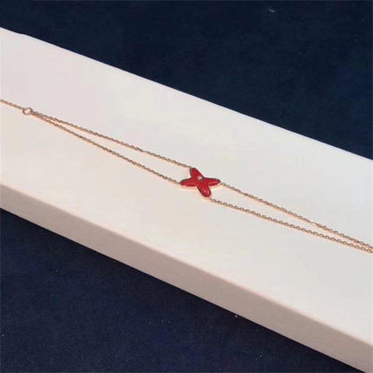 [Luxery]JEUX BRACELET CARNELIAN PINK GOLD 1 DIAMOND