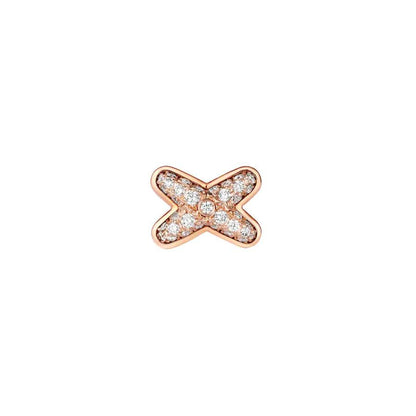 [Luxery]JEUX DE PINK GOLD DIAMOND EARRINGS