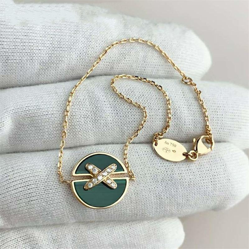 [Luxery]JEUX DE BRACELET MALACHITE PINK GOLD DIAMONDS