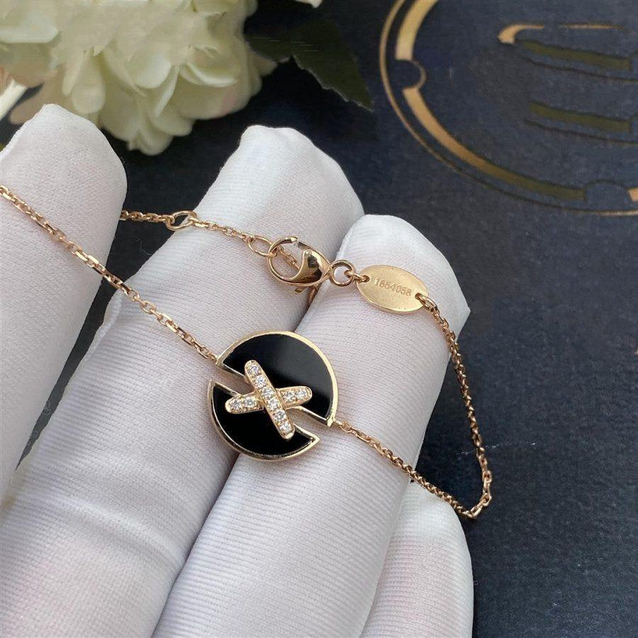 [Luxery]JEUX DE BRACELET ONYX PINK GOLD DIAMOND