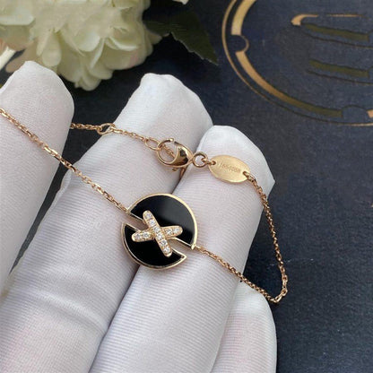 [Luxery]JEUX DE BRACELET ONYX PINK GOLD DIAMOND