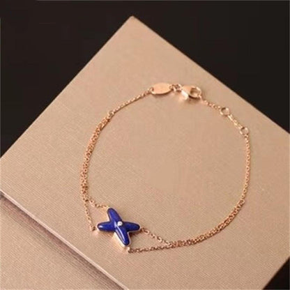 [Luxery]Hollow Design Four-Leaf Clover Flower Shape Ring