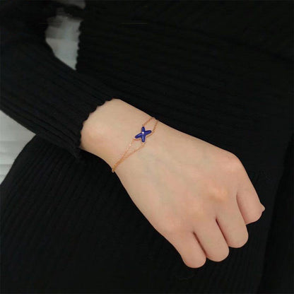 [Luxery]Hollow Design Four-Leaf Clover Flower Shape Ring