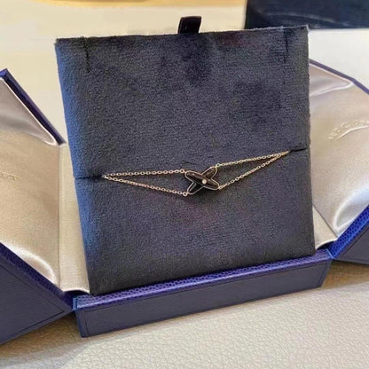 [Luxery]JEUX BRACELET ONYX PINK GOLD 1 DIAMOND