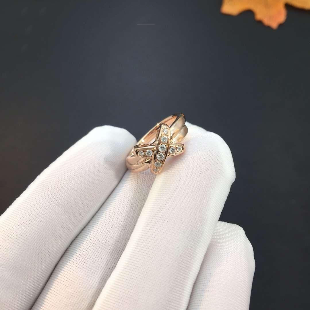 [Luxery]JEUX DE PINK GOLD DIAMOND RING