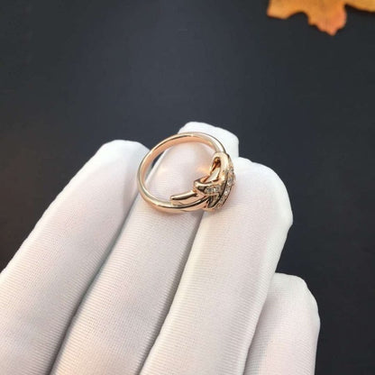 [Luxery]JEUX DE PINK GOLD DIAMOND RING