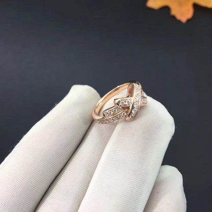 [Luxery]JEUX DE RING PINK GOLD DIAMOND
