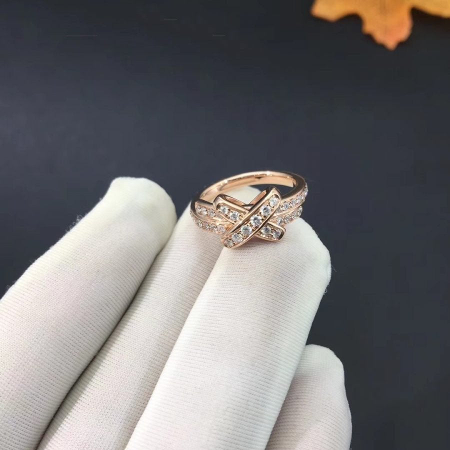 [Luxery]JEUX DE RING PINK GOLD DIAMOND