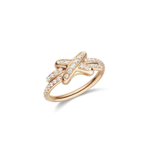 [Luxery]JEUX DE RING PINK GOLD DIAMOND