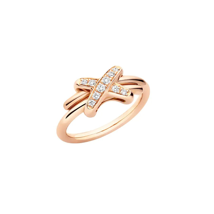 [Luxery]JEUX DE PINK GOLD DIAMOND RING