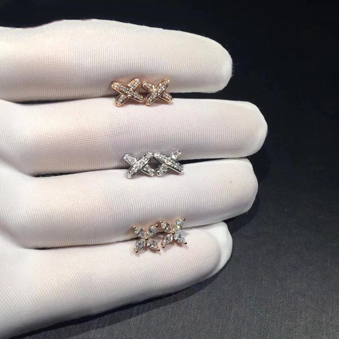 [Luxery]JEUX DE DIAMOND EARRINGS