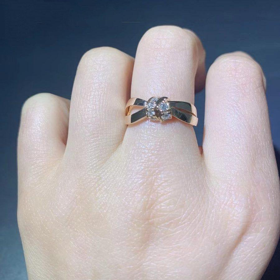 [Luxery]LIENS RING PINK GOLD DIAMOND