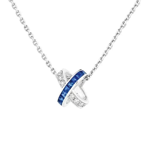 [Luxery]LIENS DIAMOND SILVER NECKLACE