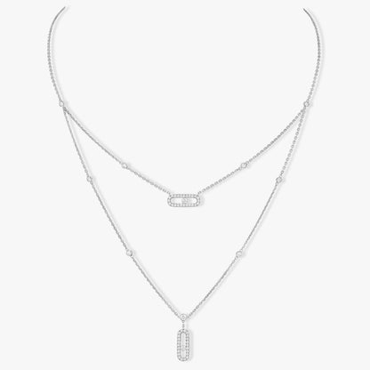 [⭐Luxus]MOVE 2-REIHE DIAMANT-HALSKETTE