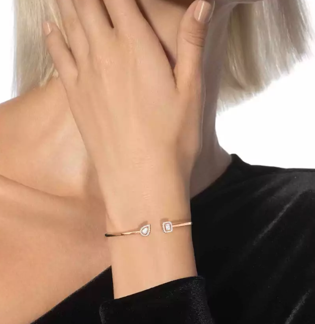 [Luxery]M Delicate Double-Diamond Bracelet