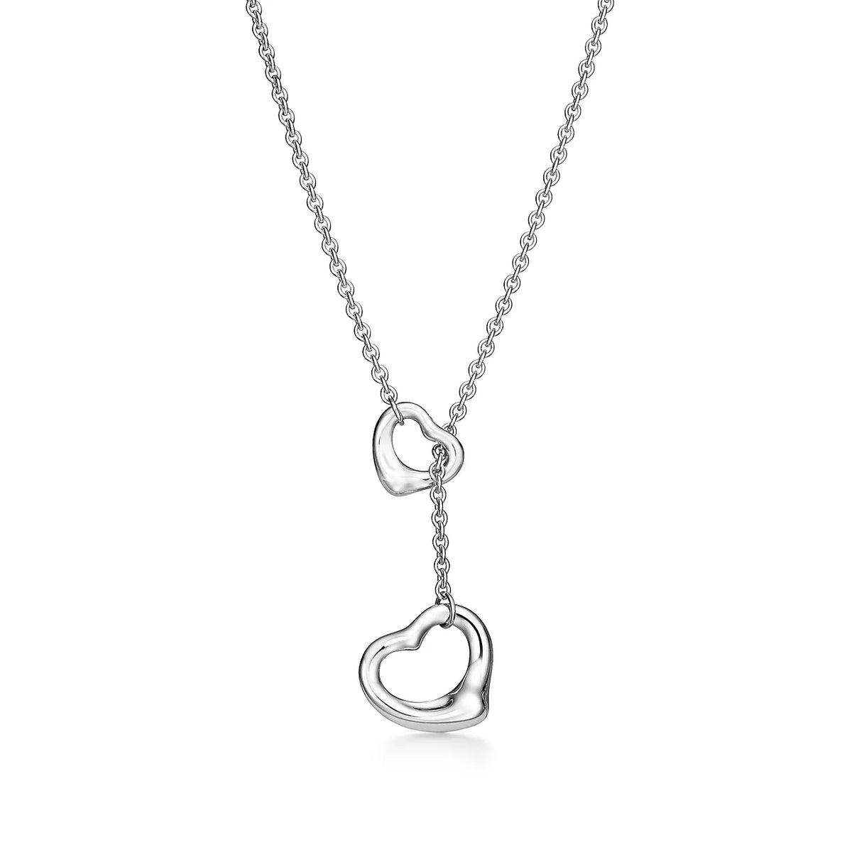 [⭐Luxery Jewels]オープンハート ラリエットネックレス シルバー