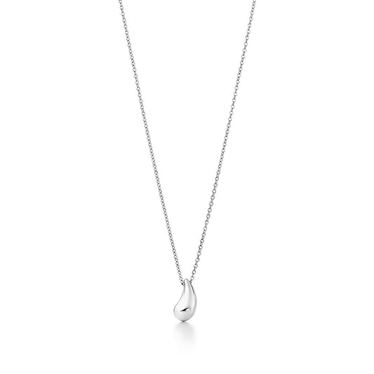[⭐Luxery Jewels]ELSA PERETTI TEARDROP PENDANT STERLING SILVER NECKLACE