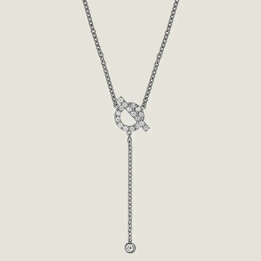 [Luxery]FINESSE SILVER DIAMOND NECKLACE