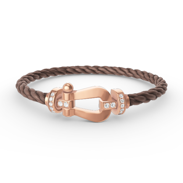 [Luxery]FORCE LARGE HORSESHOE HALF DIAMOND BRACELET ROSE GOLD