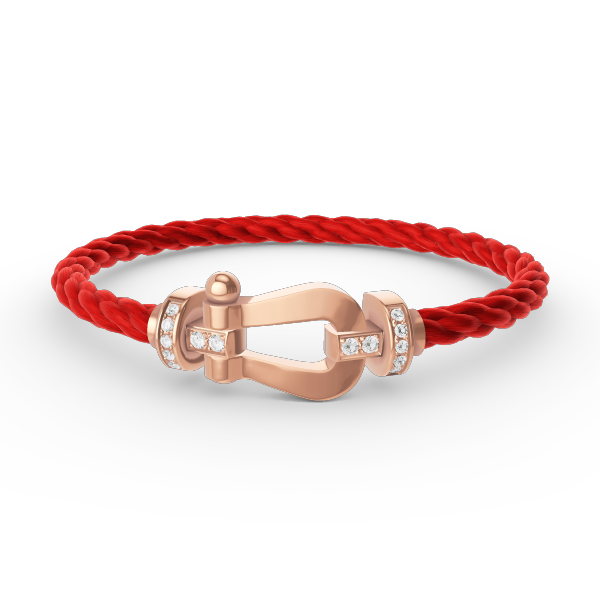 [Luxery]FORCE LARGE HORSESHOE HALF DIAMOND BRACELET ROSE GOLD