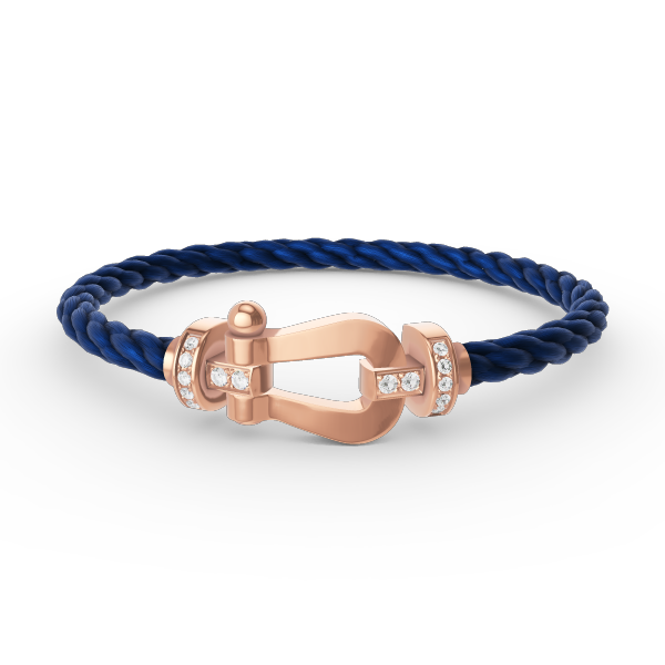 [Luxery]FORCE LARGE HORSESHOE HALF DIAMOND BRACELET ROSE GOLD