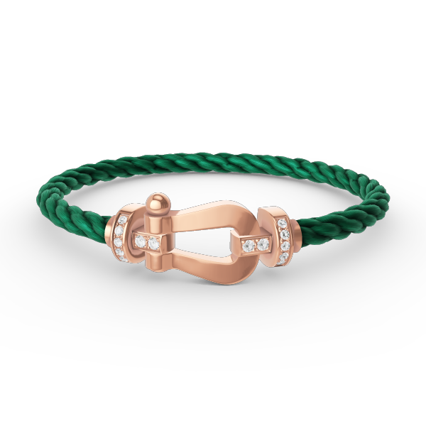 [Luxery]FORCE LARGE HORSESHOE HALF DIAMOND BRACELET ROSE GOLD