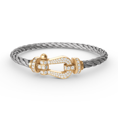 [Luxery]FORCE LARGE HORSESHOE FULL DIAMOND BRACELET GOLD