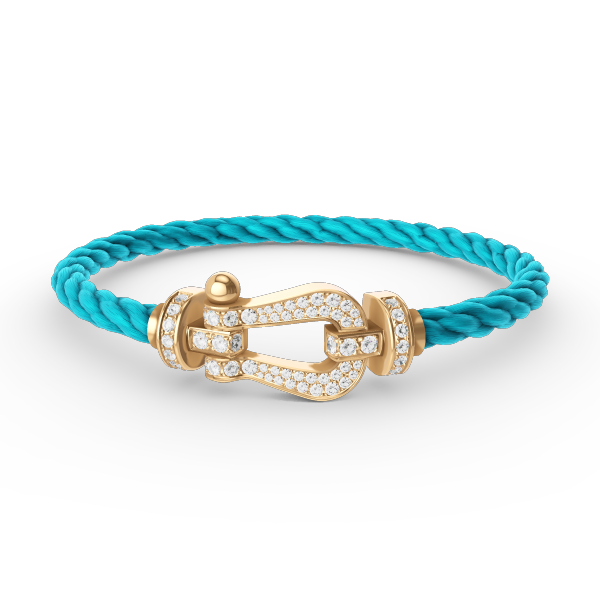 [Luxery]FORCE LARGE HORSESHOE FULL DIAMOND BRACELET GOLD