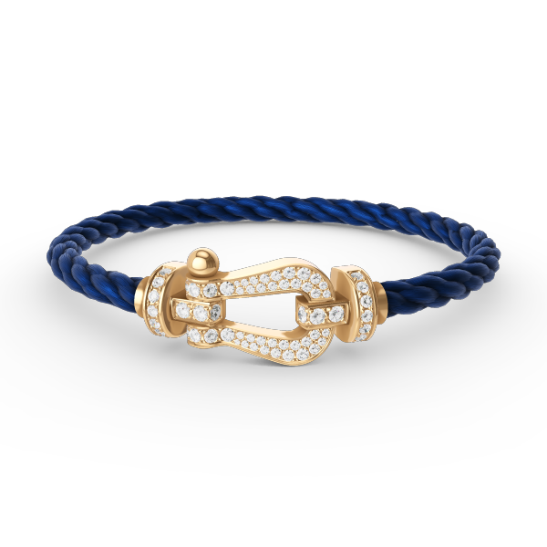 [Luxery]FORCE LARGE HORSESHOE FULL DIAMOND BRACELET GOLD