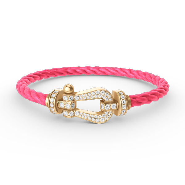 [Luxery]FORCE LARGE HORSESHOE FULL DIAMOND BRACELET GOLD