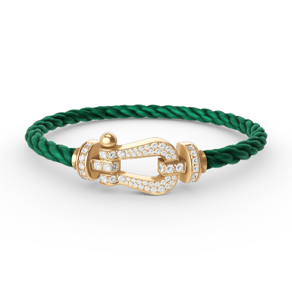 [Luxery]FORCE LARGE HORSESHOE FULL DIAMOND BRACELET GOLD