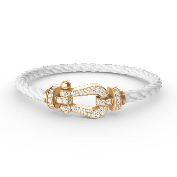 [Luxery]FORCE LARGE HORSESHOE FULL DIAMOND BRACELET GOLD