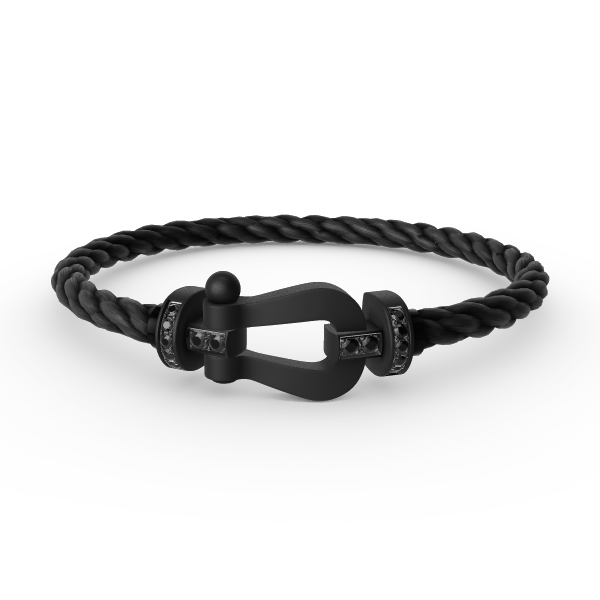 [Luxery]FORCE LARGE SERIES HORSESHOE BLACK SAMURAI BRACELET