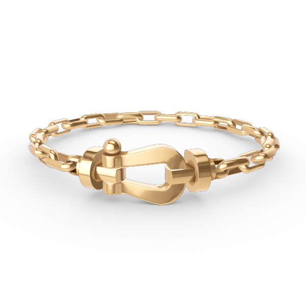 [Luxery]FORCE LARGE HORSESHOE CLASP  METAL BRACELET