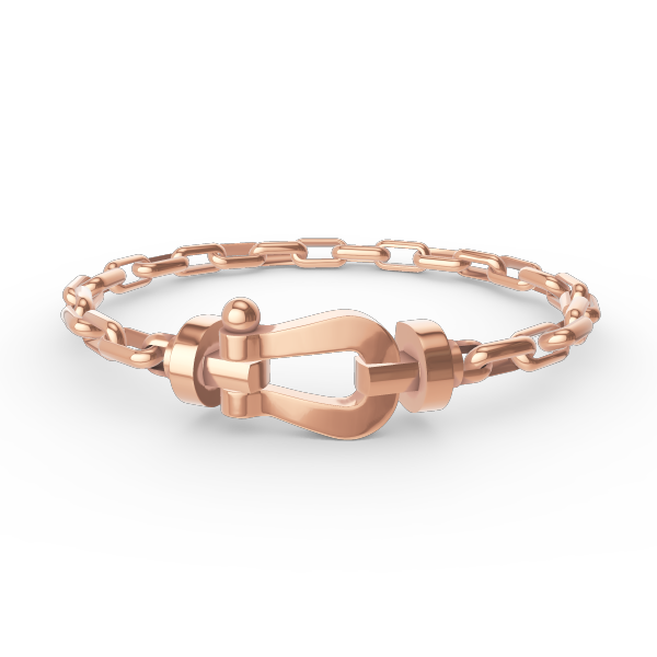 [Luxery]FORCE LARGE HORSESHOE CLASP  METAL BRACELET