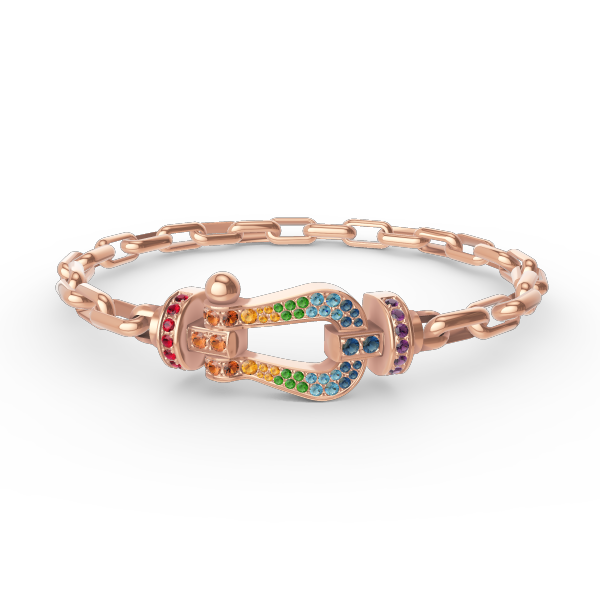 [Luxery]FORCE LARGE HORSESHOE CLASP  METAL BRACELET