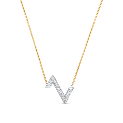 [Luxery]VOLT SILVER DIAMOND PEDANT NECKLACE