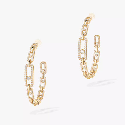 [[⭐Luxery]Move Link Diamant-Creolen